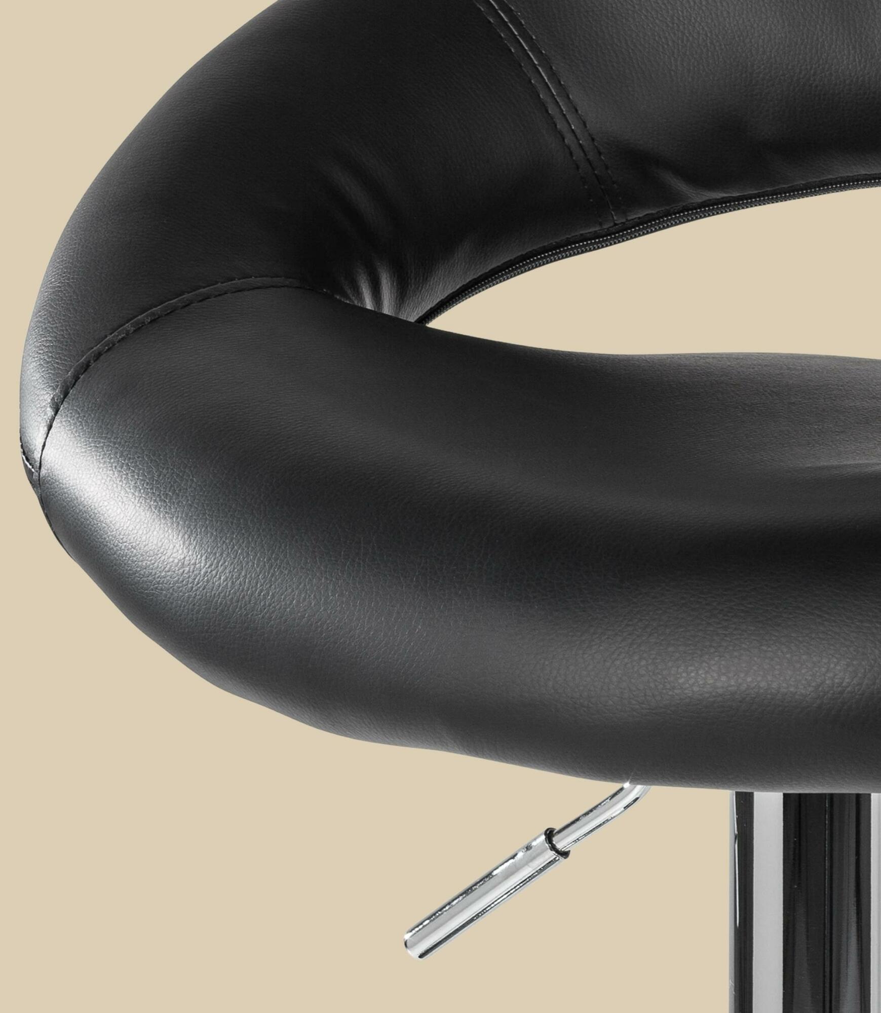 Bar stool faux leather black 5