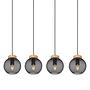 4-flame pendant light Pablo Ficus iron black 0