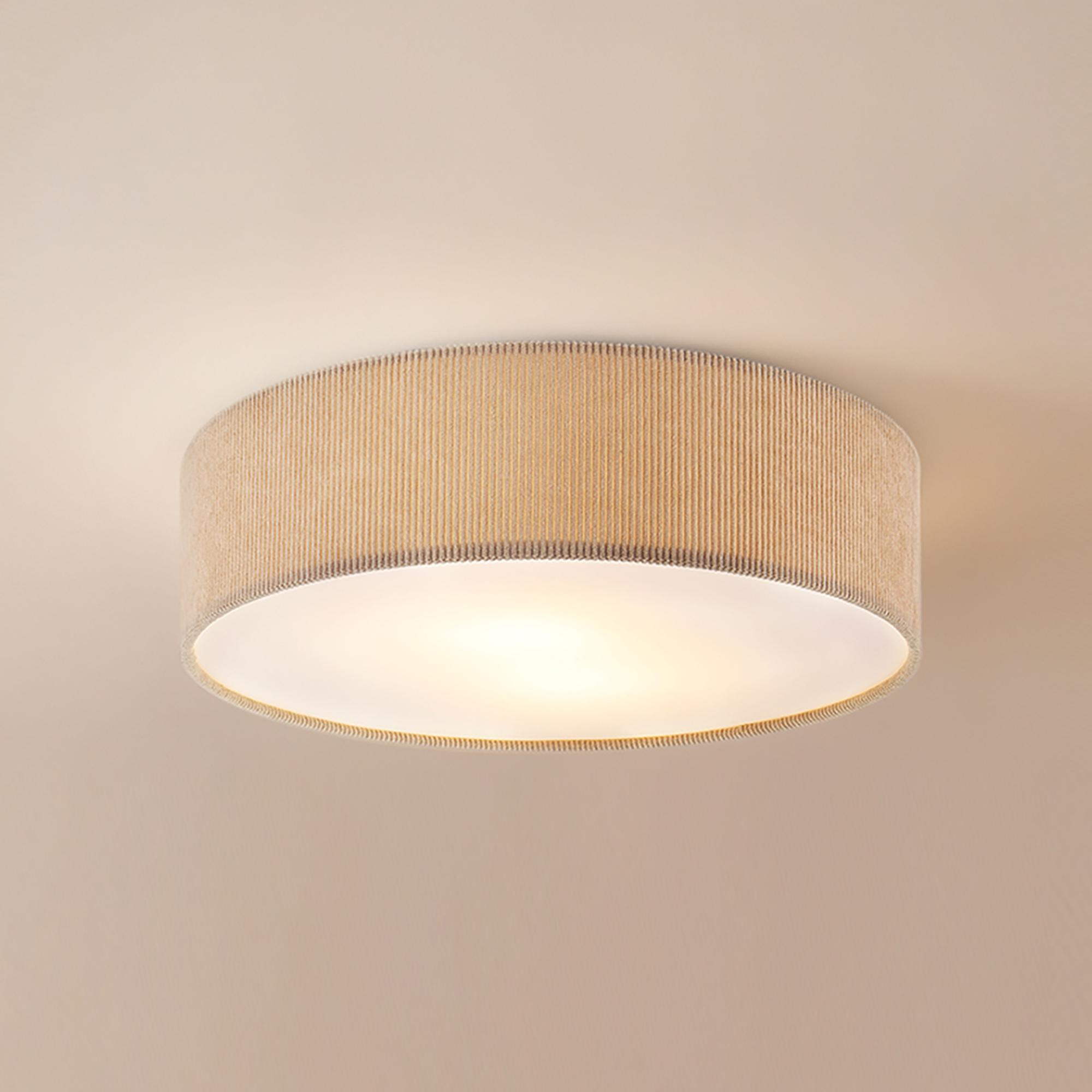 Lampada da soffitto a 2 luci Coning ghisa / velluto marrone chiaro 0