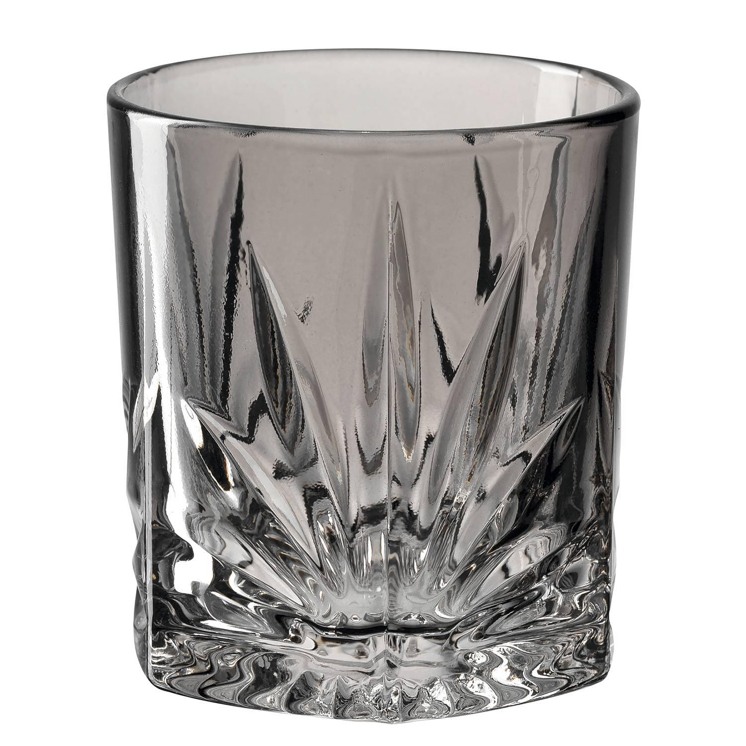 4x Trinkglas Capri Kristallglas Grau 0,15l 0