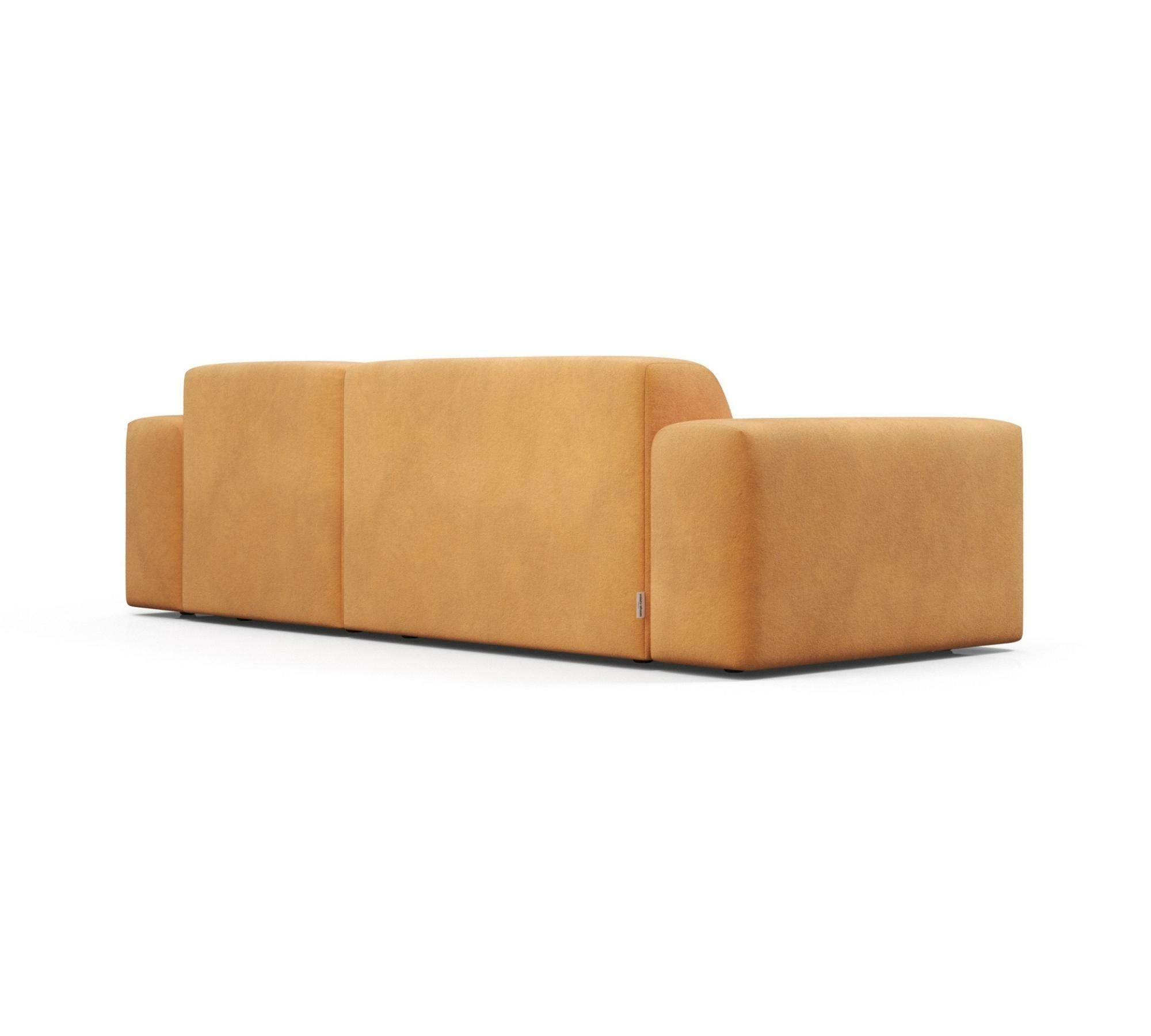 Karen Sofa 2-Sitzer Récamiere Rechts Samt Senf 7