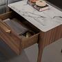 Side table in marble look Walnut veneer 4