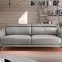 Sofa 3-Sitzer Leder Grau 0