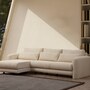 Modern sofa chaise longue left cream 1