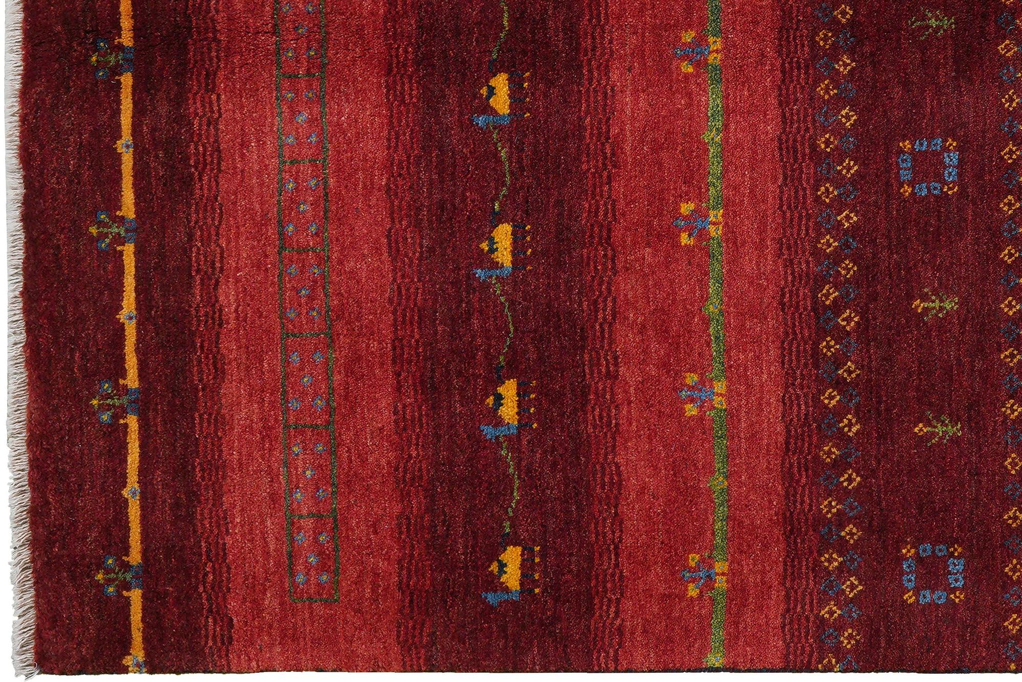 Tappeto Gabbeh Rizbaf lana multicolore 1