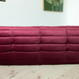 Togo Sofa 3-Sitzer Samt Burgundrot 4