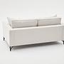 Lima Sofa 2-Sitzer Creme mit schwarzen Beinen 6