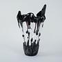 Murano glass vase black 1960s 2