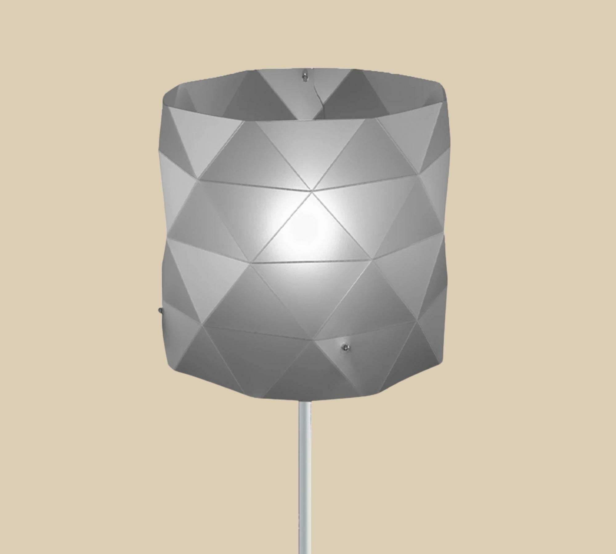 1-flammige Tischleuchte Kunststoff Silber 1