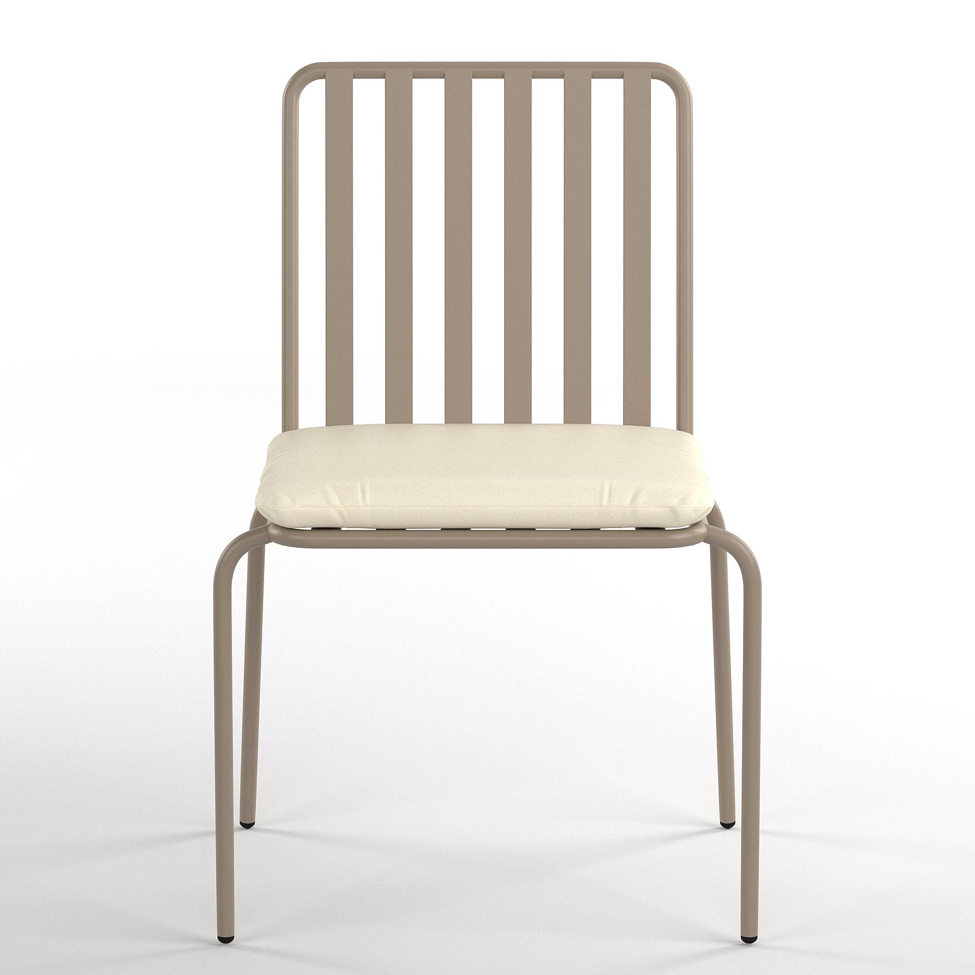 Gartenstuhl Kuna 2er Set Stahl Taupe 4