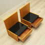 2x Hanging Nightstand Set Wood Brown 1960s 5
