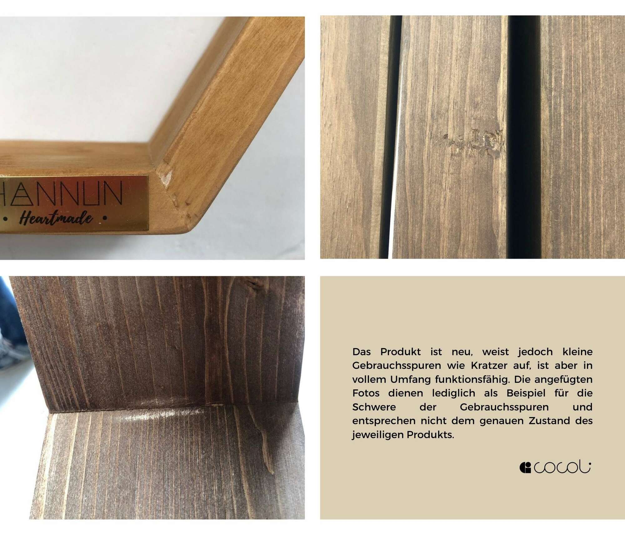 Nuru Nachttisch Holz Metall Kiefer 5