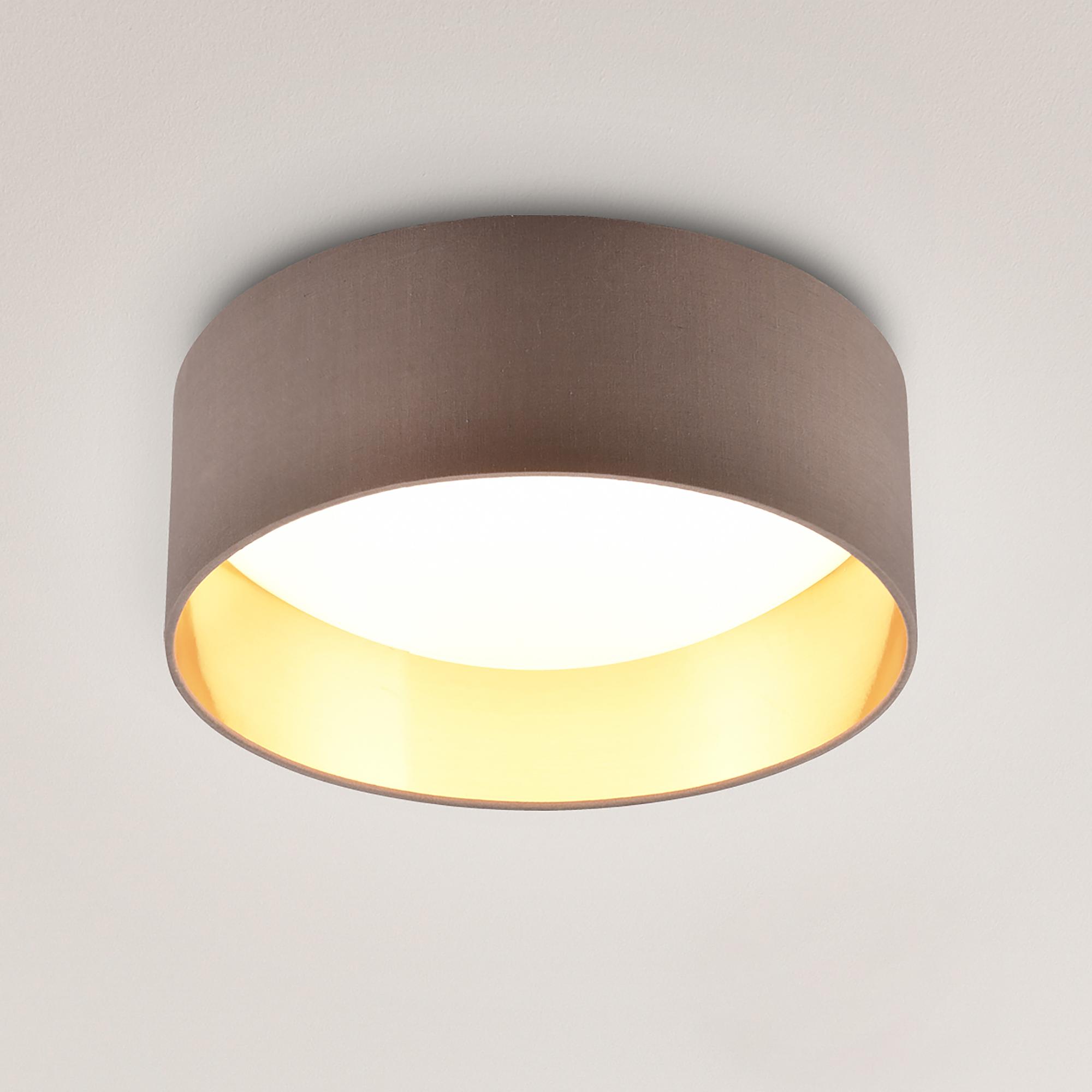 LED-Deckenleuchte Locarno Kunststoff 1-flammig Taupe / Gold 0