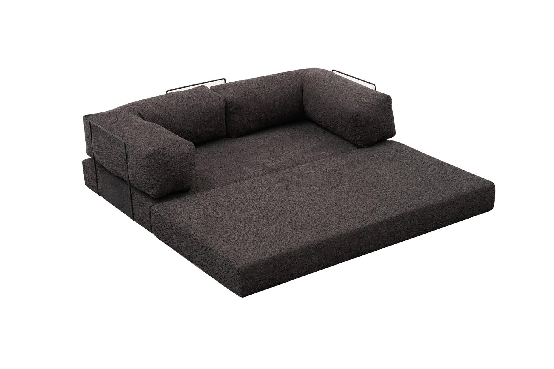 Comfort Schlafsofa Récamiere Rechts Anthrazit 9