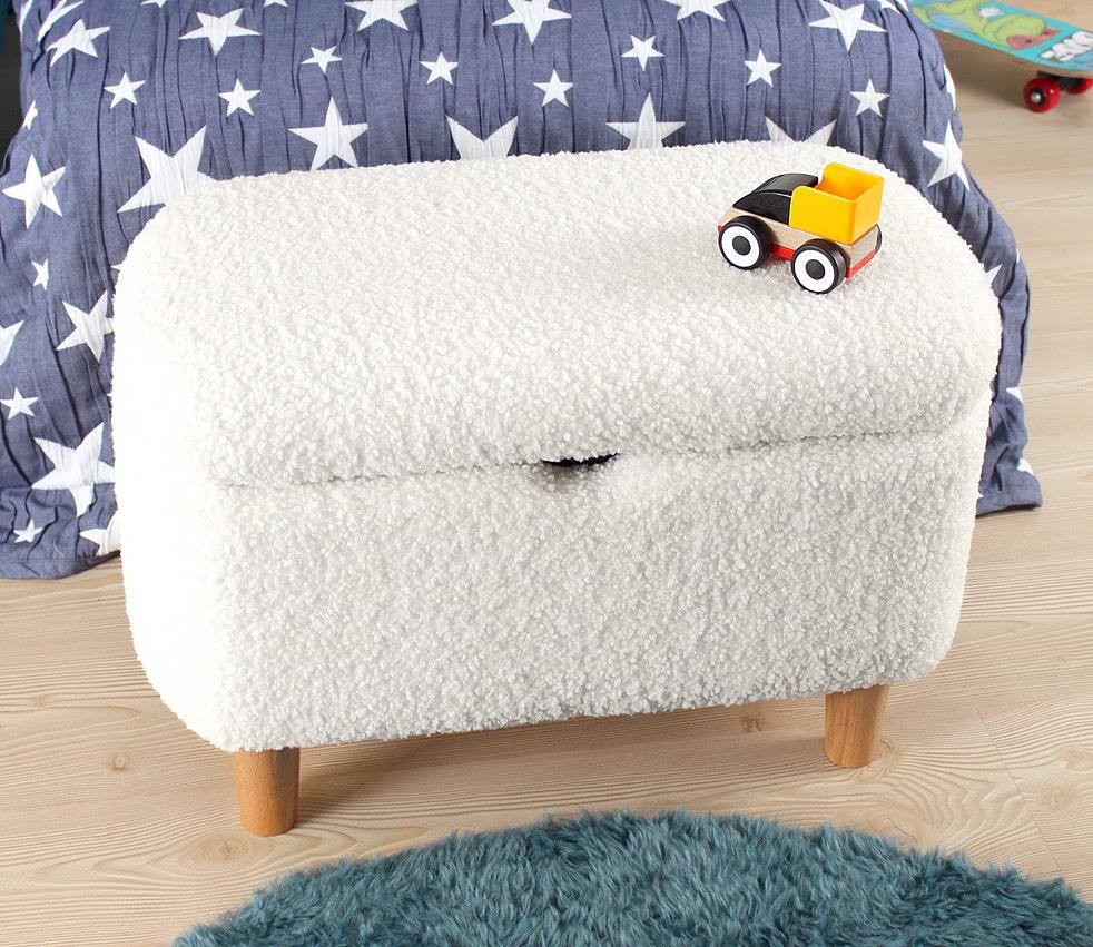 Moouv 3330 Pouf Kunstfell Weiß 5