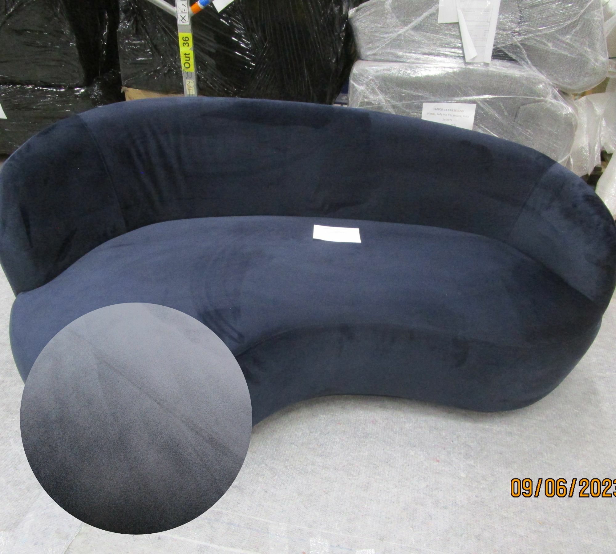 Rose Sofa 2,5-Sitzer Velour Lux Navy 5