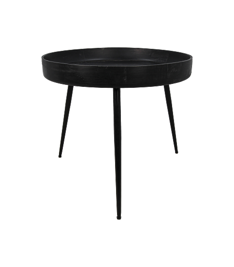 Ventura Beistelltisch Mangoholz Metall ø60cm 1