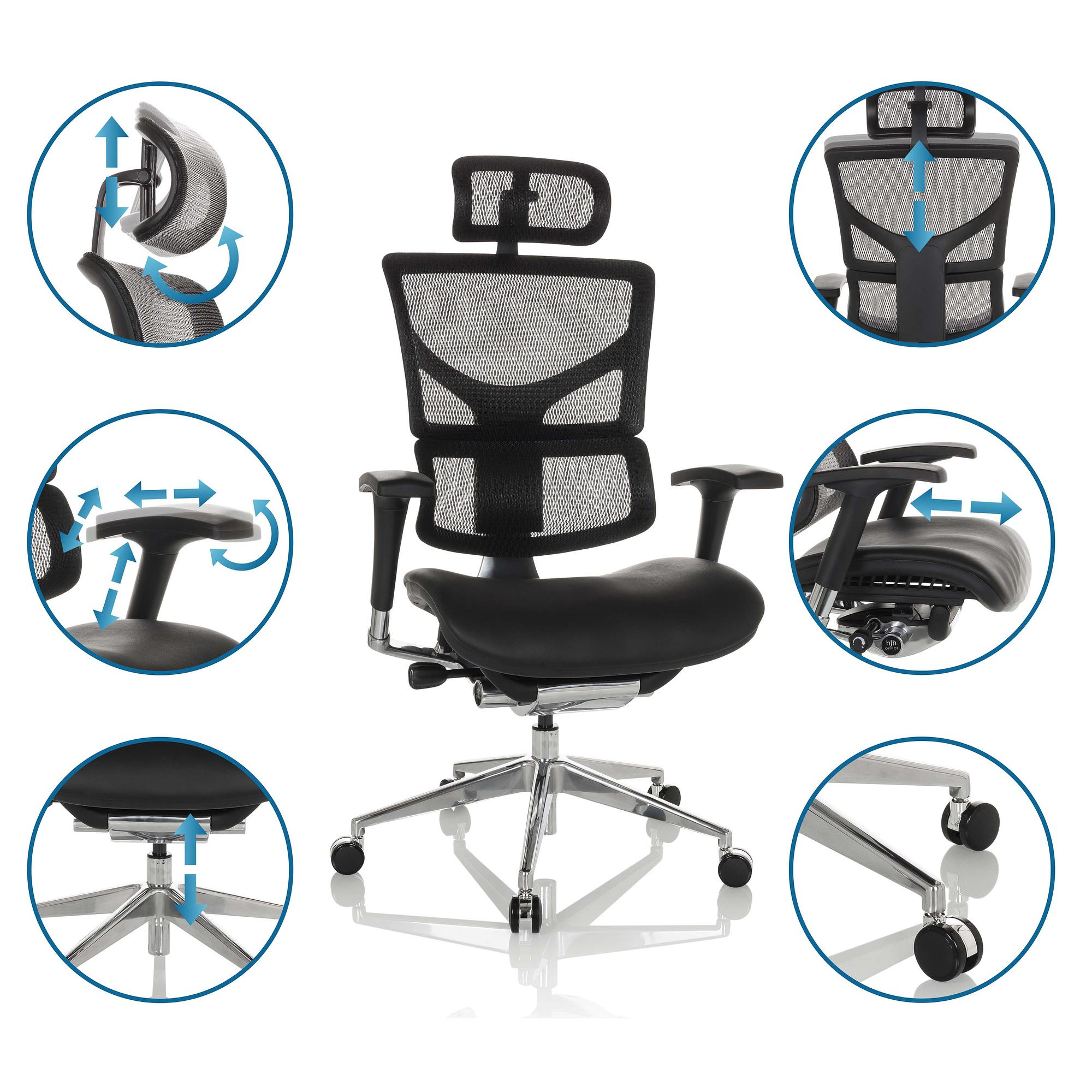 ERGO-U2 LM Bürostuhl Netzstoff Schwarz 2