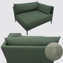 Vincent 1-Sitzer Modul Rechts Cura Dark Green 8