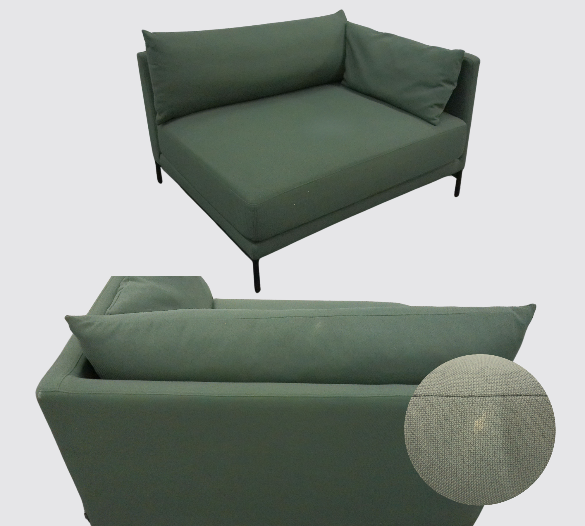 Vincent 1-Sitzer Modul Rechts Cura Dark Green 8