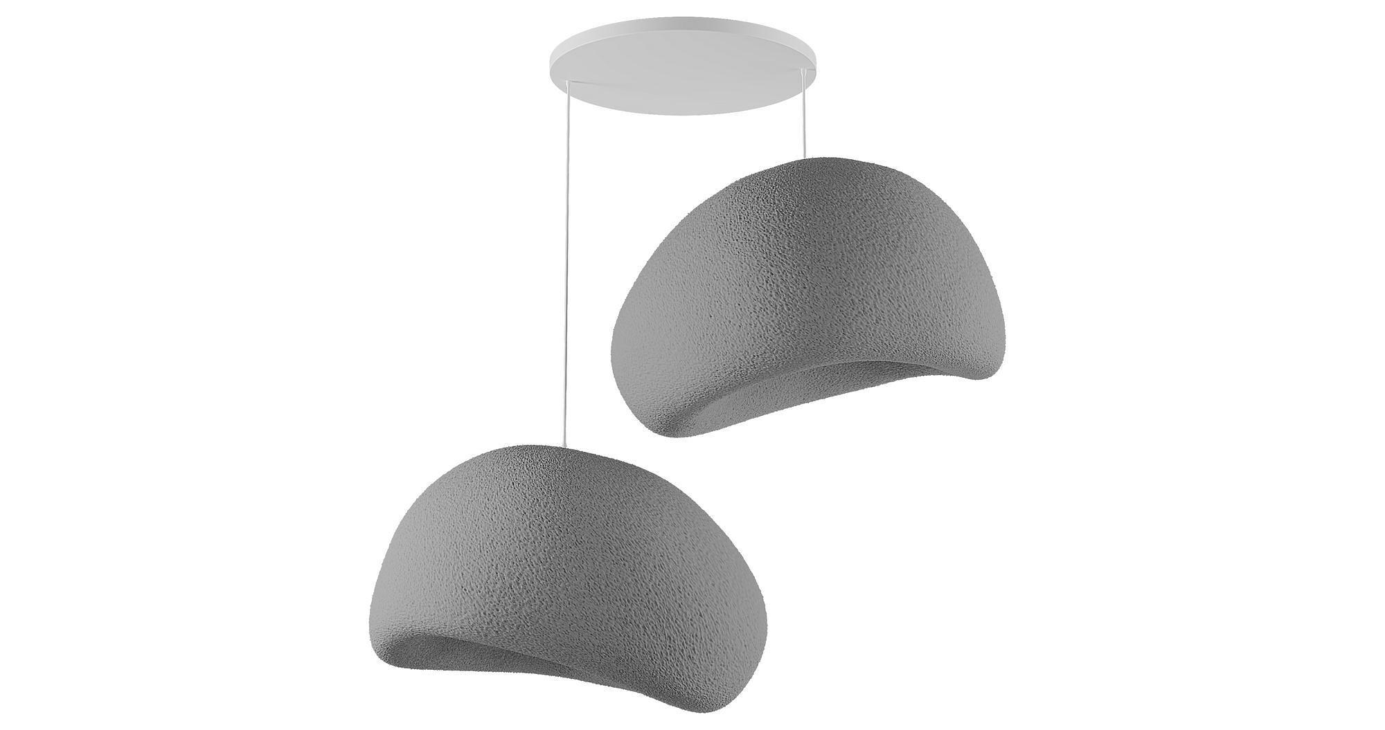 2-Flammig Wabi Sabi Dustfalls Pendelleuchte Beton Grau 1