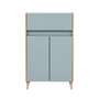 Unterschrank Holz Blau 2