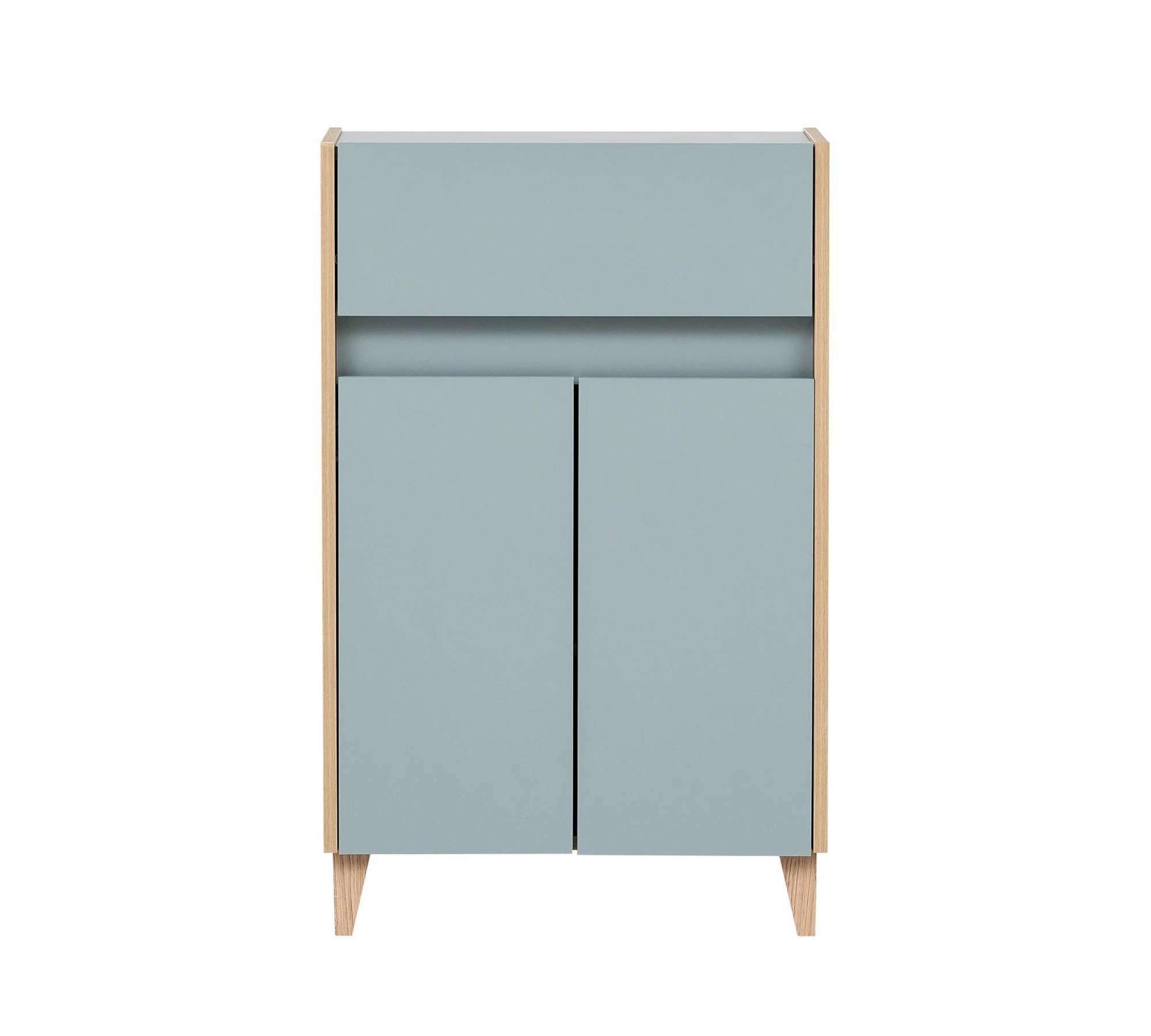 Unterschrank Holz Blau 2