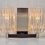 Vintage Wandlampe Glas 70er Jahre Metall 3