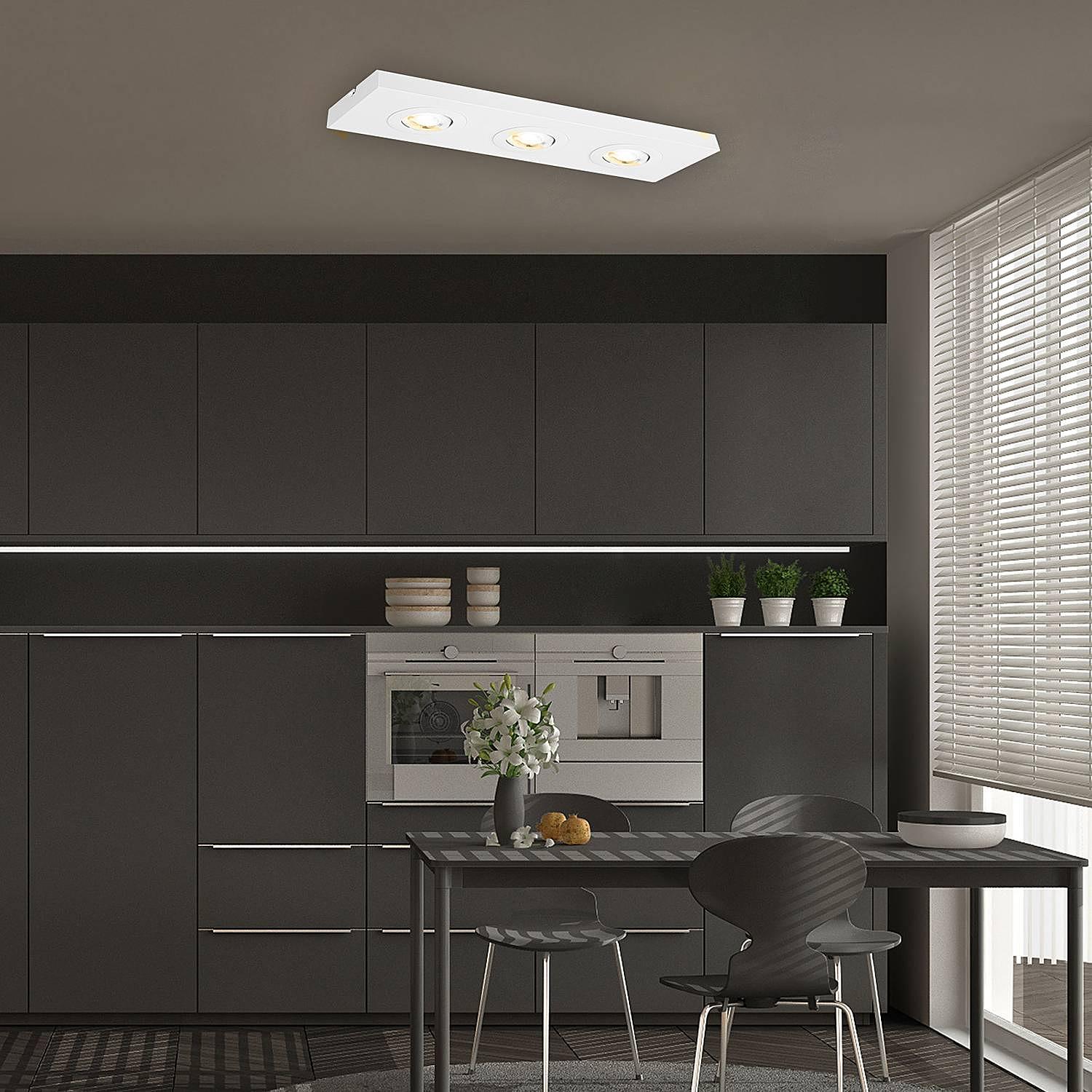 Morco LED-Deckenleuchte Aluminium Weiß 3-flammig 1