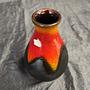 Vintage Vase Keramik Rot Schwarz 3