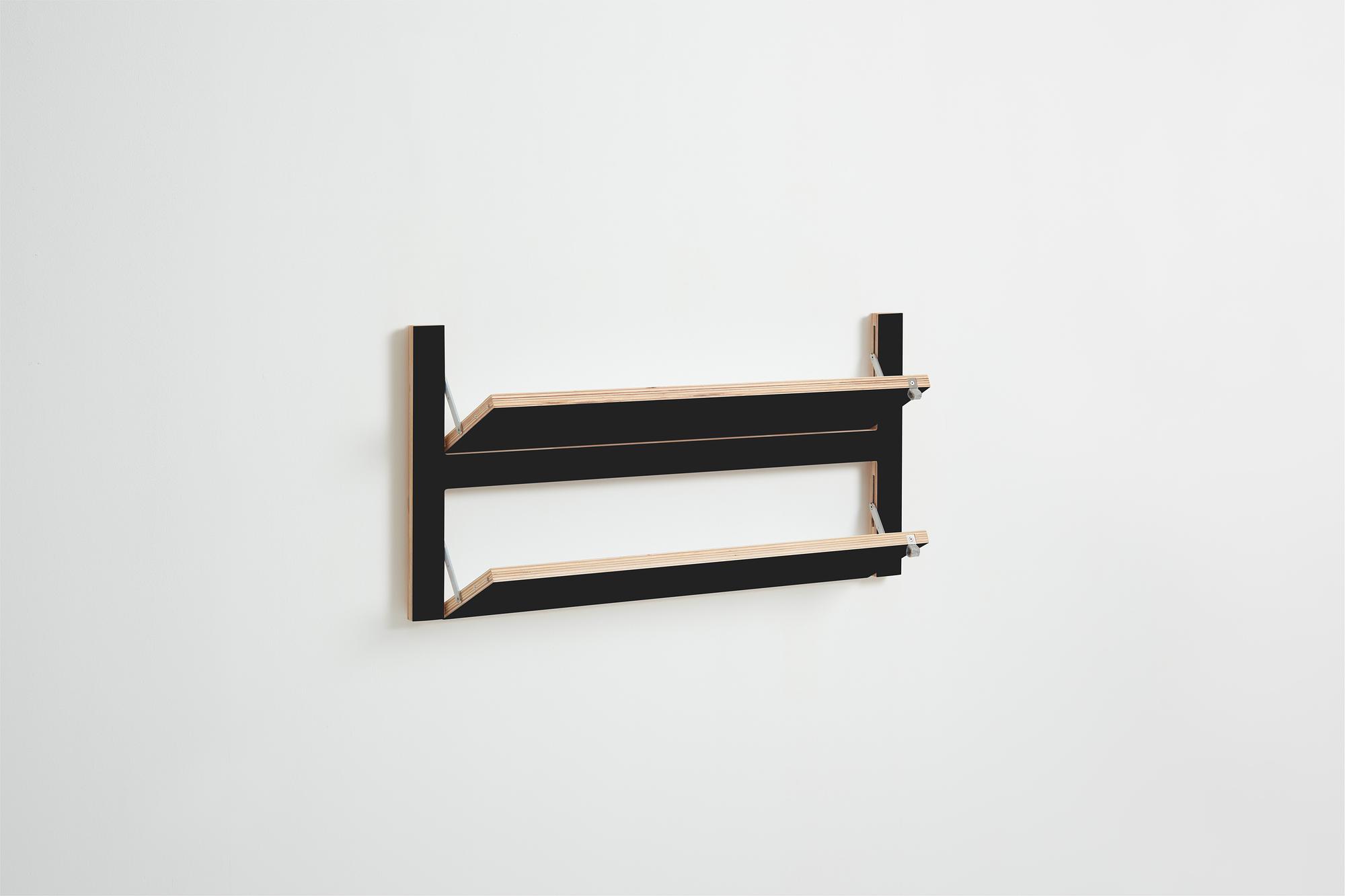 Fläpps Shoe Rack Wood Black 80 x 40cm 1