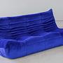 Togo Sofa 3-seater Velvet Cobalt Blue 4