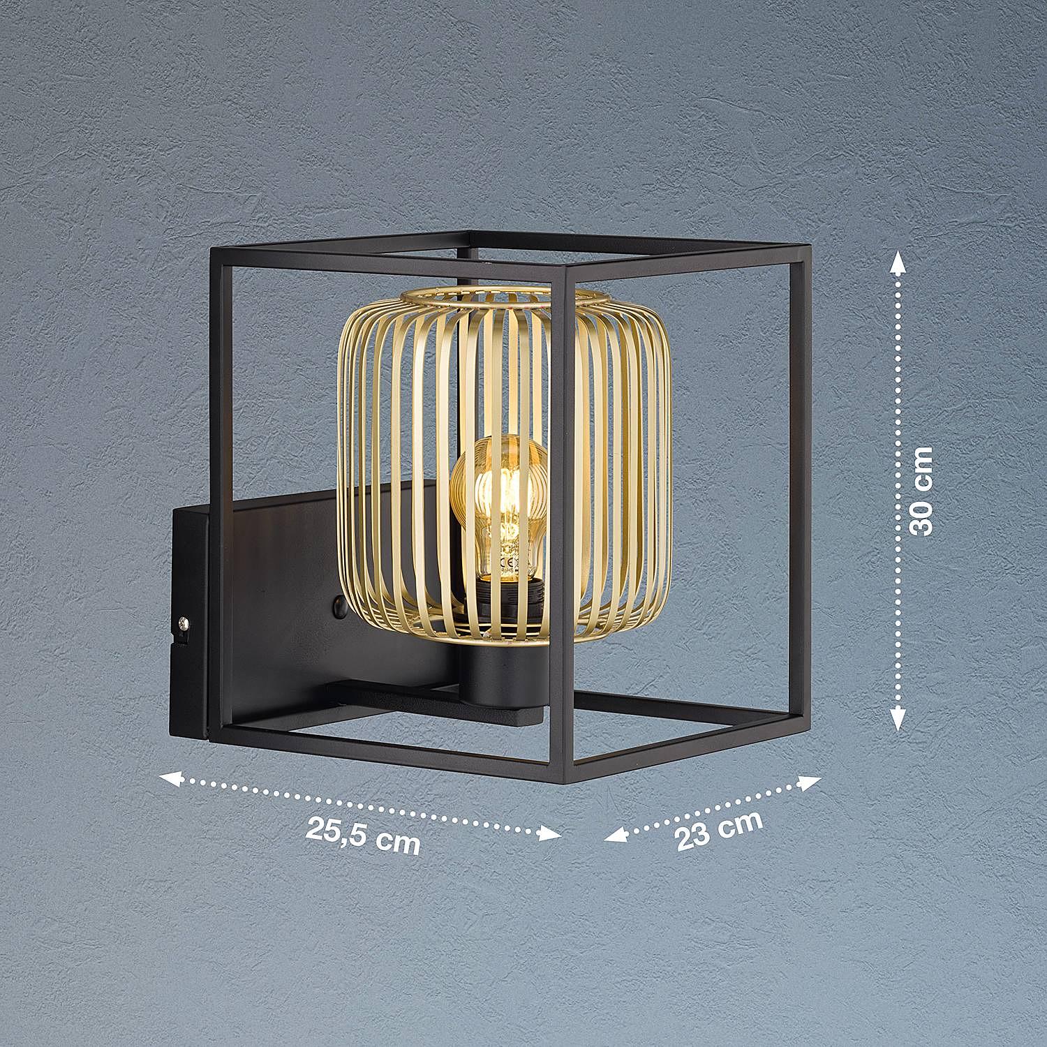 Wandleuchte Caydo Edelstahl Schwarz Gold 4