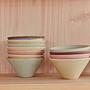 3x Yuka Bowl Stone Terracotta Multicolored 3
