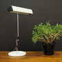 Vintage table lamp metal plastic white 1960s 1
