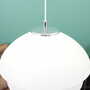 Vintage pendant lamp metal white 1970s 3