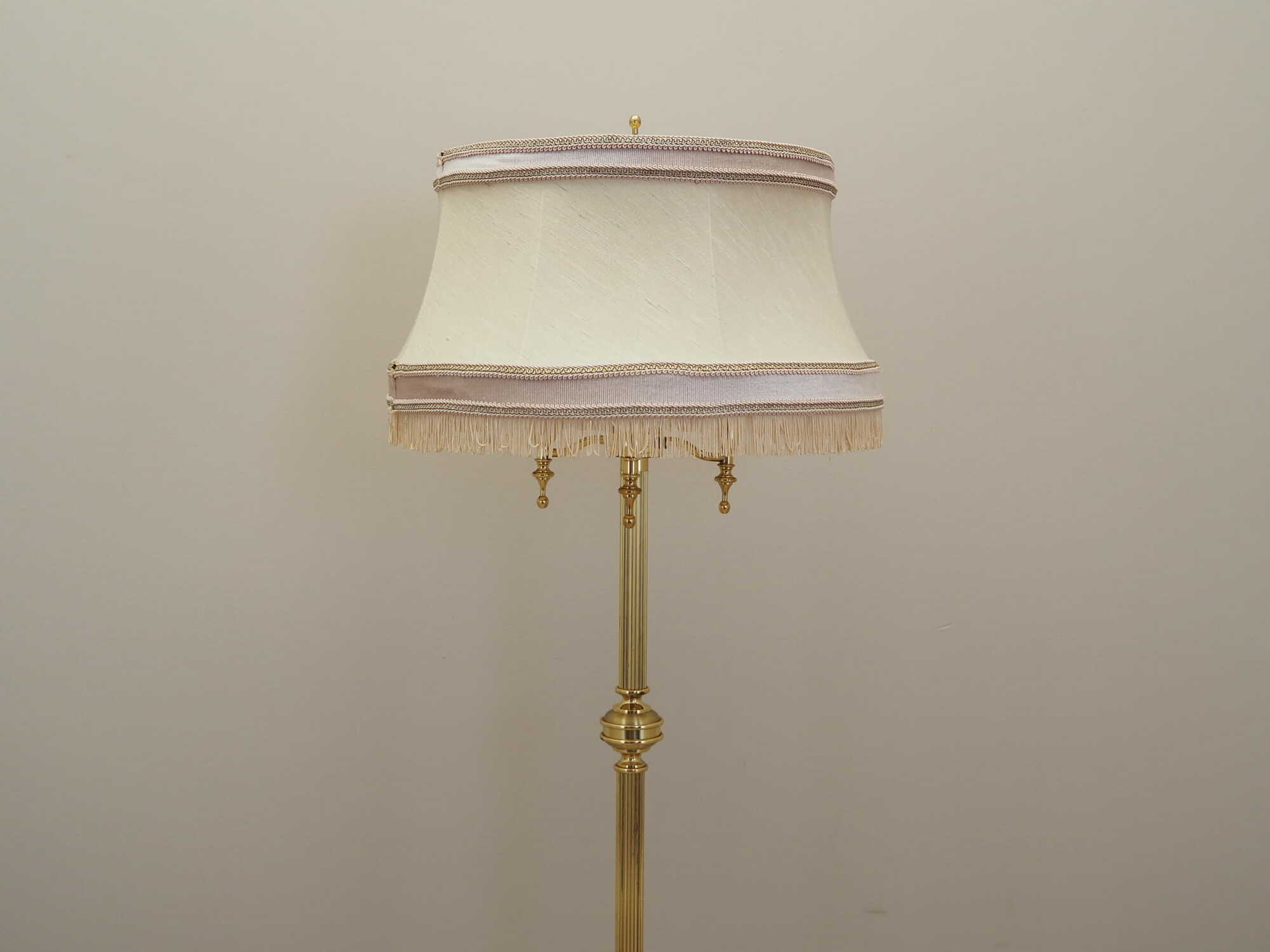 Vintage Floor Lamp Metal Textile Gold 1970s 2