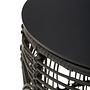 Arles Rotondo Sgabello-tavolino Rattan Legno Nero 3