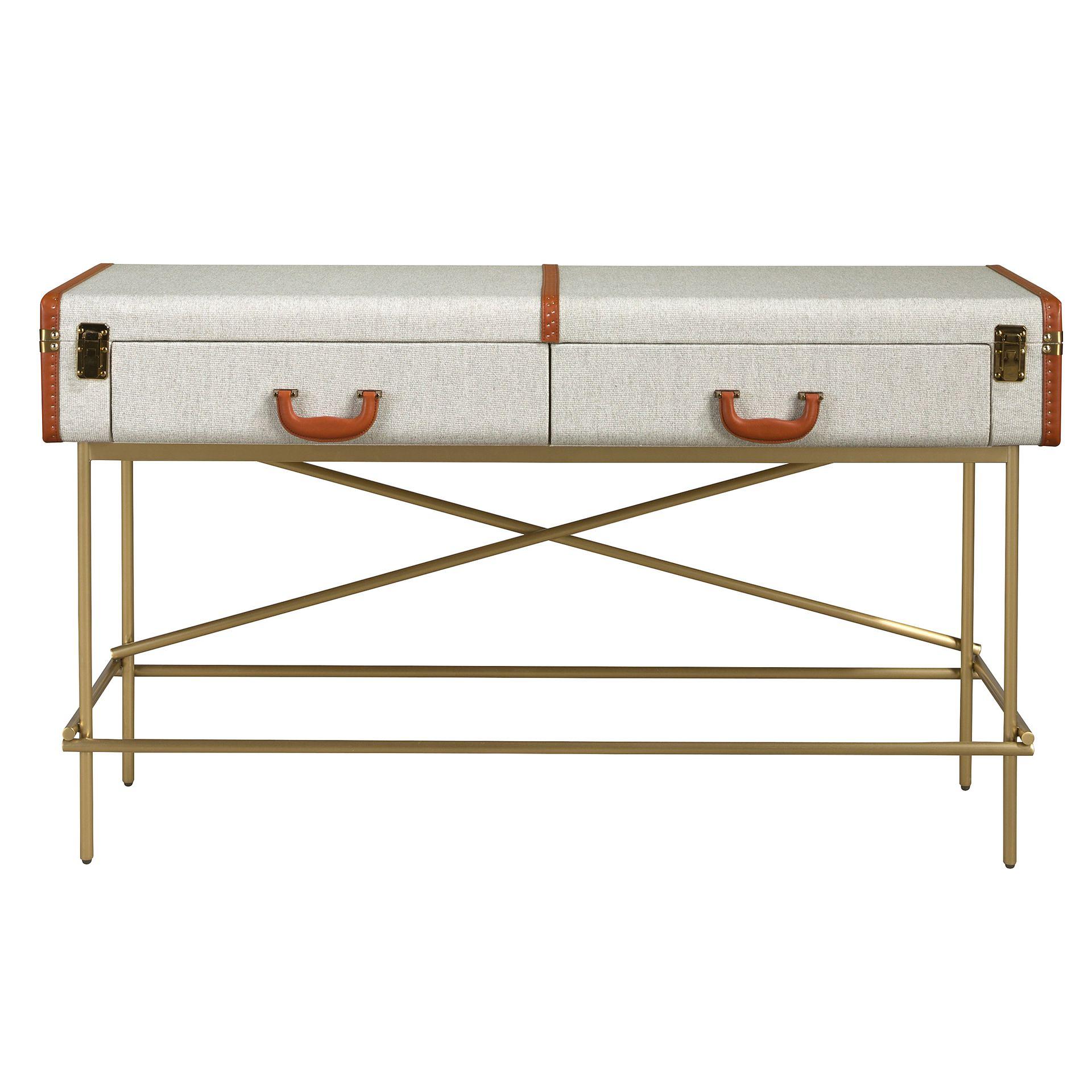 Console table made of fabric walnut wood 3271 1