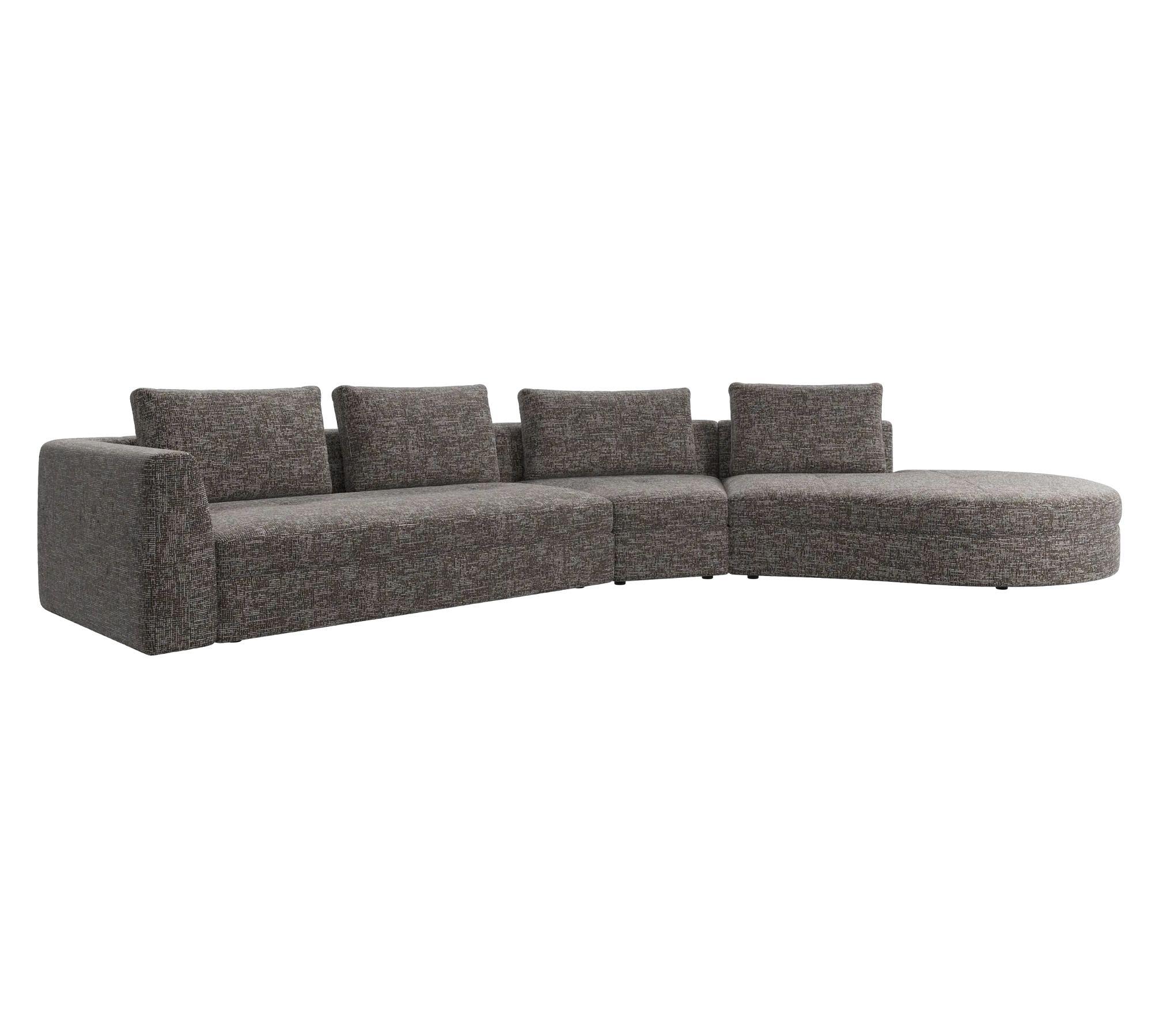 Bergamo Sofa 4-seater Tuscany fabric brown 0