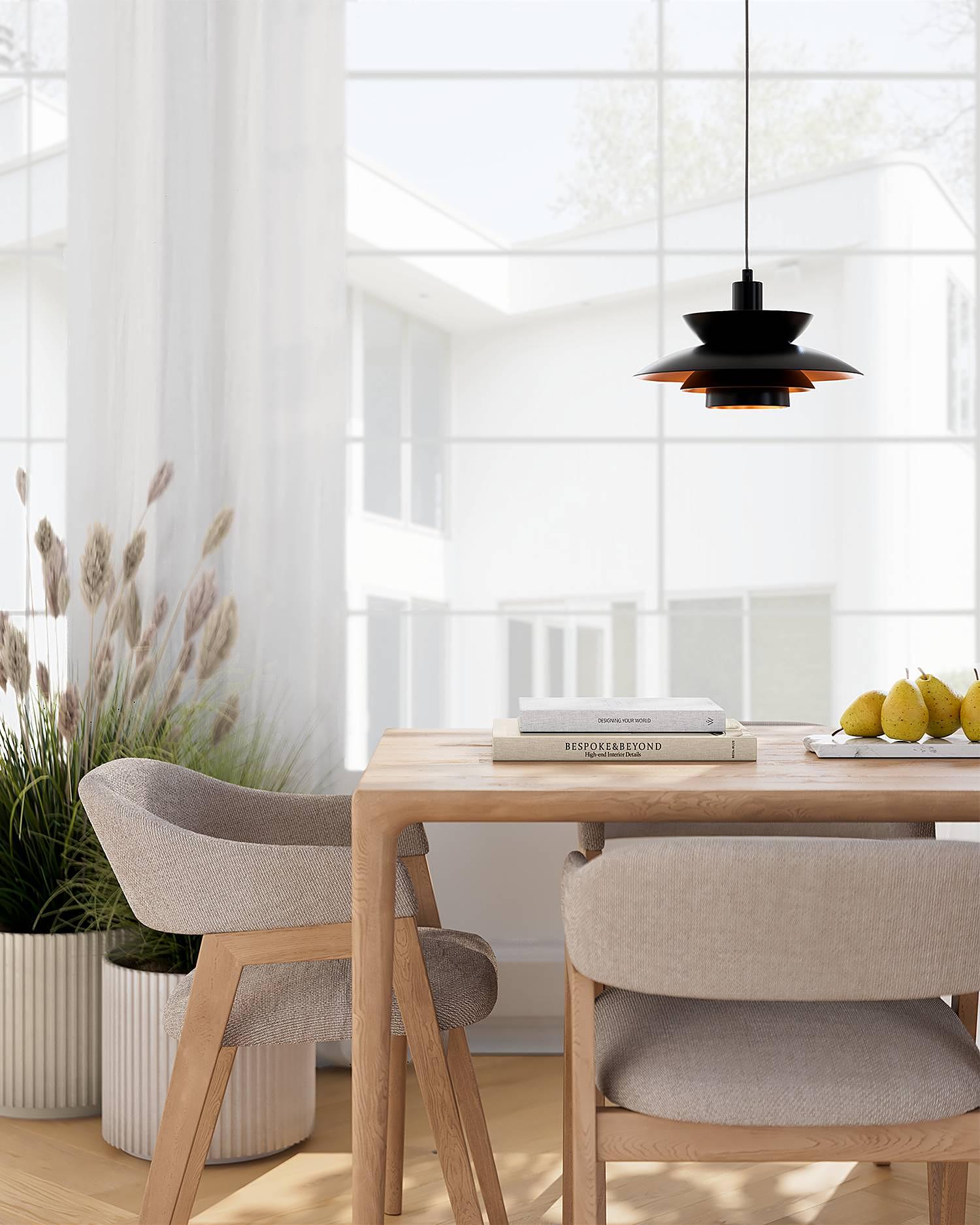 Hängeleuchte SINGAPUR Eisen 1-flammig Schwarz 2