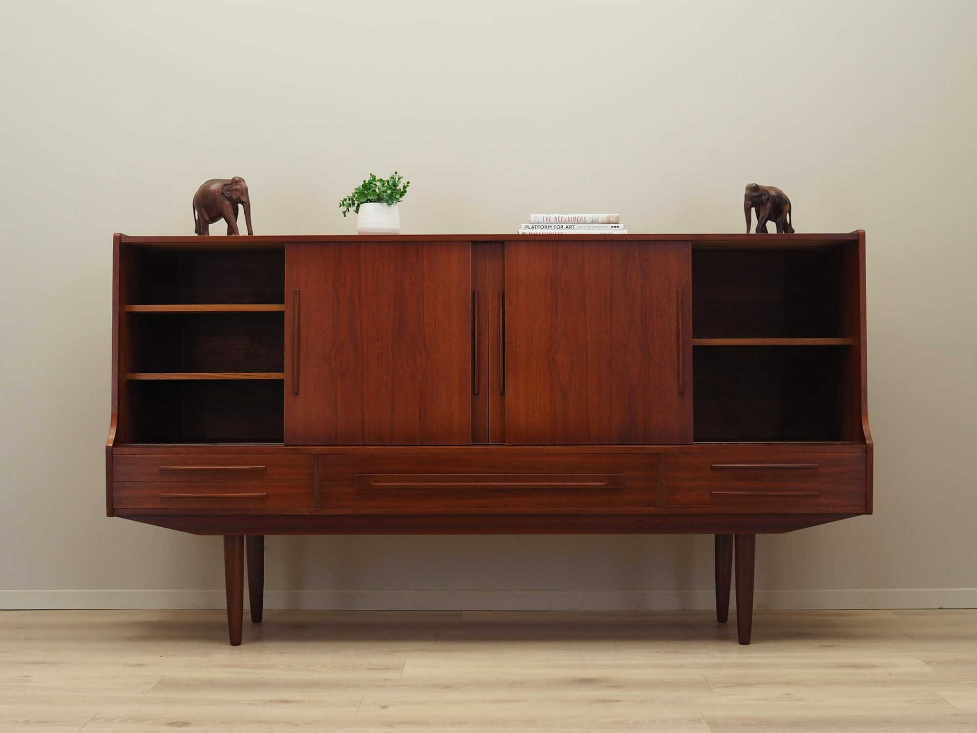 Vintage sideboard teak wood brown 1960s 2