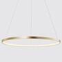 LED pendant lamp circle gold-colored 0