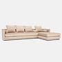 Kopenhaga Ecksofa 4-Sitzer Beige Velour 2