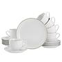 Allegra Kaffeeservice Goldband Porzellan Weiß 0