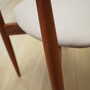 4x Vintage Stuhl Teakholz Textil Braun 1960er Jahre 9