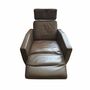 Lenis Sessel mit Relaxfunktion Leder Chrom Braun 1