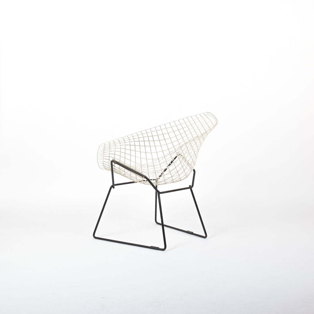 Bertoia Diamond Chair Stahl Weiß 3