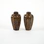 Ceramic Vases Brown Set of 2 1960s 2