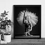 Bild Ballerina Buche massiv / Plexiglas 42 x 52 cm 2
